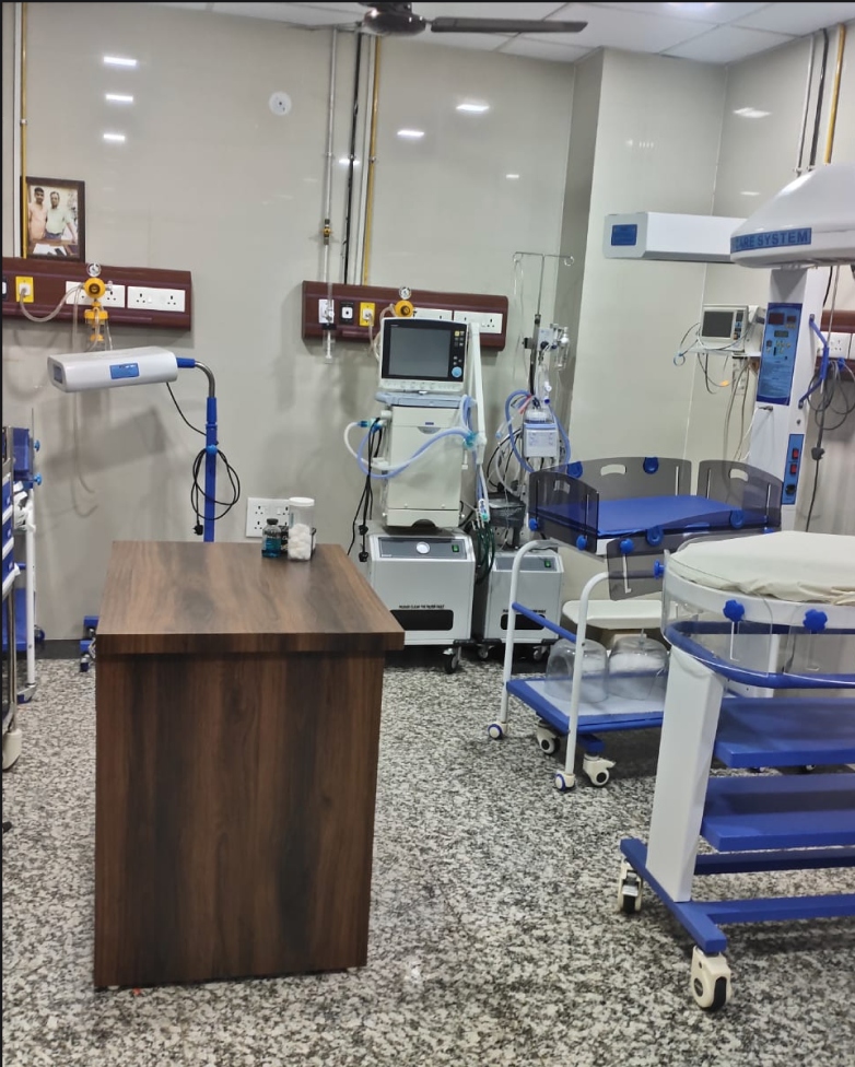 Hospital interior with medical equipment